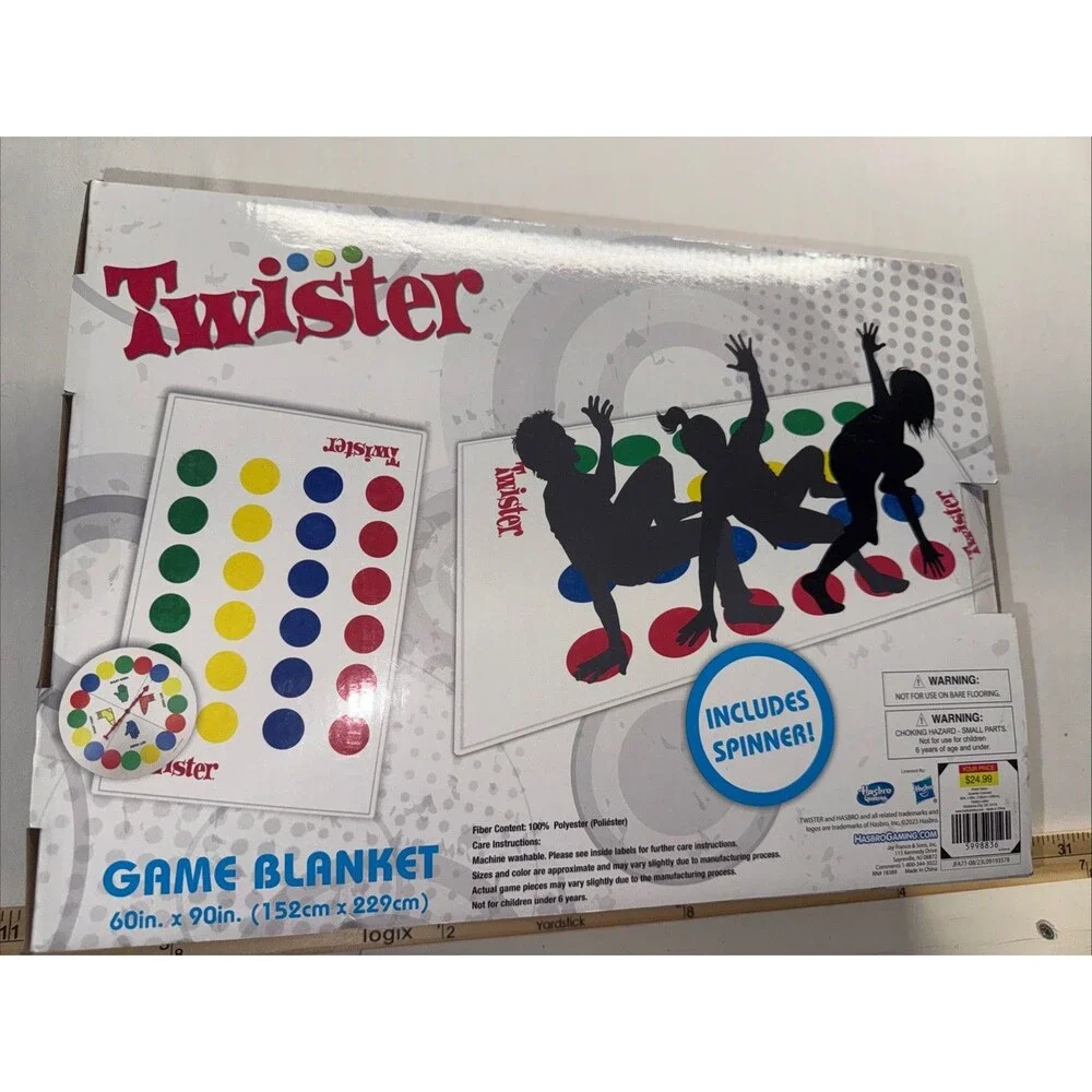 Hasbro Twister Game Blanket BRAND NEW 60